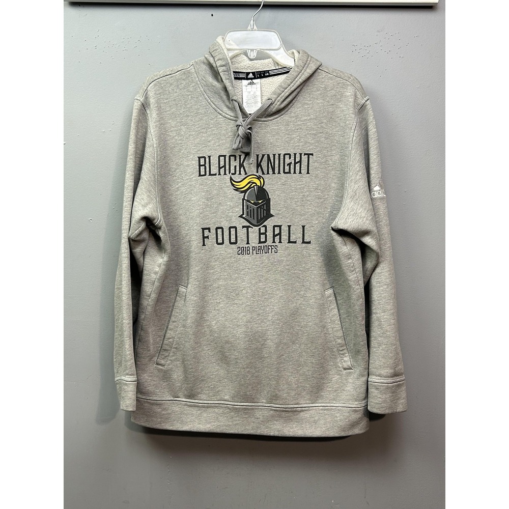 Black Knight Football Hoodie Sweatshirt Mens Large Gray Adidas 2019 Playoffs